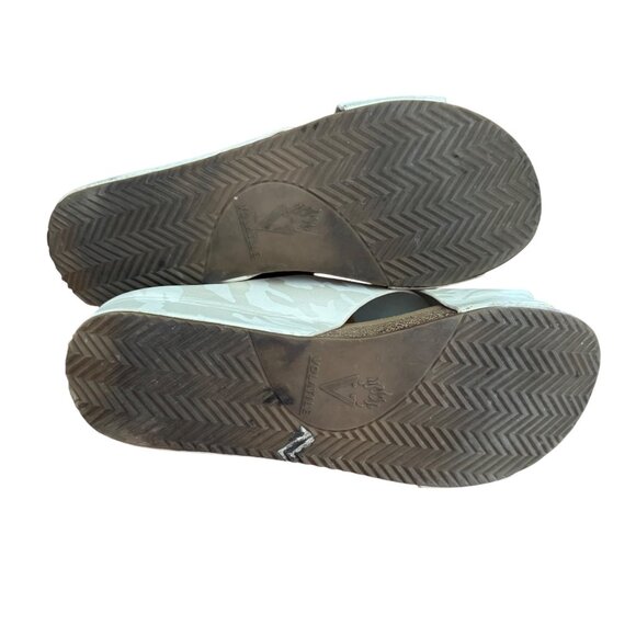 Volatile Womens Sandals 7 Ablette White Camo Cross-Band Slide Cork - Picture 7 of 8